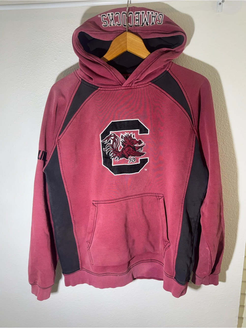 Y2K South Carolina Gamecocks Maroon Hooded Pullover Sweatshirt